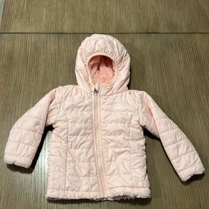 The North Face girl 12-18m pink puffer.